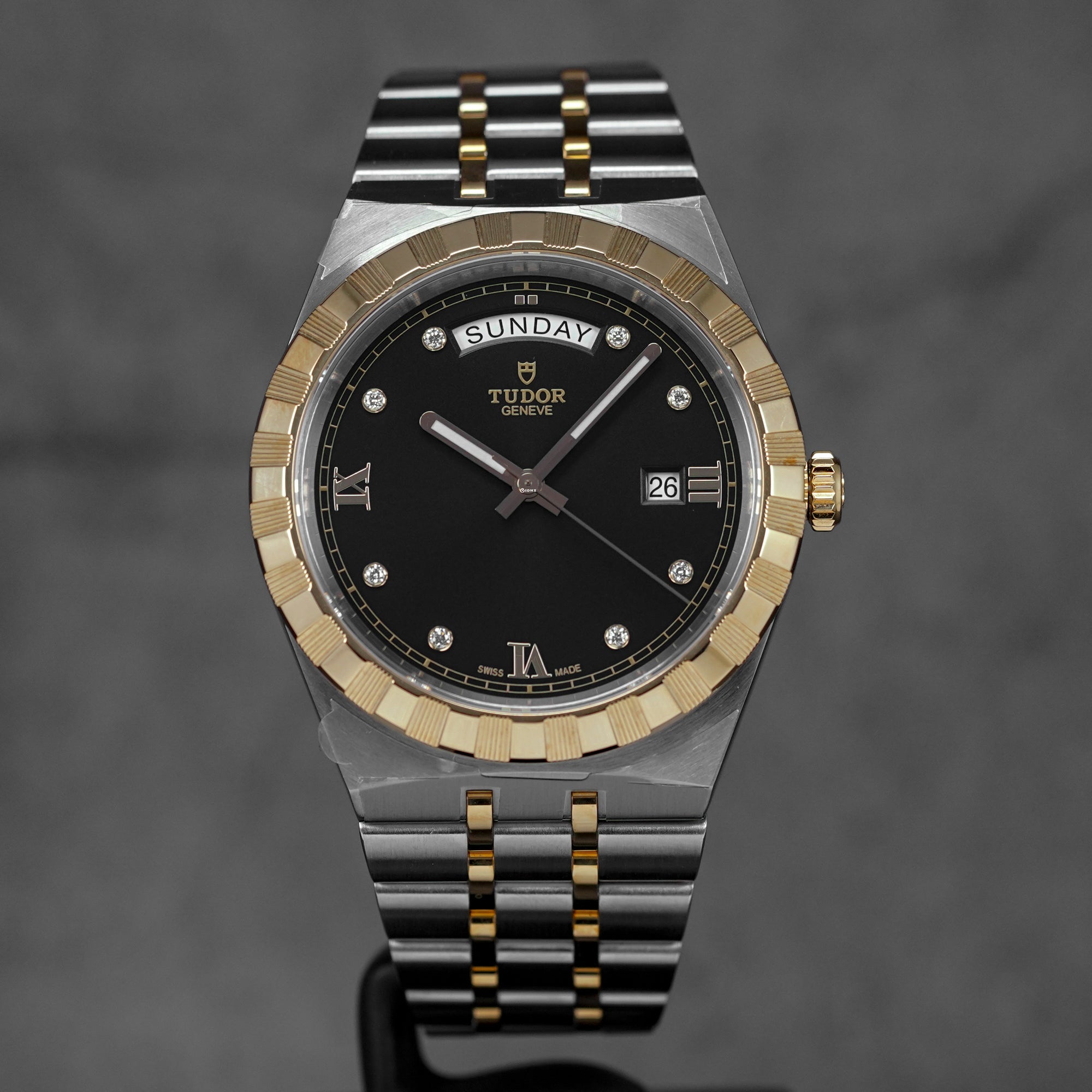 ROYAL DAY DATE 41MM TWOTONE YELLOWGOLD BLACK DIAMOND DIAL (2024)