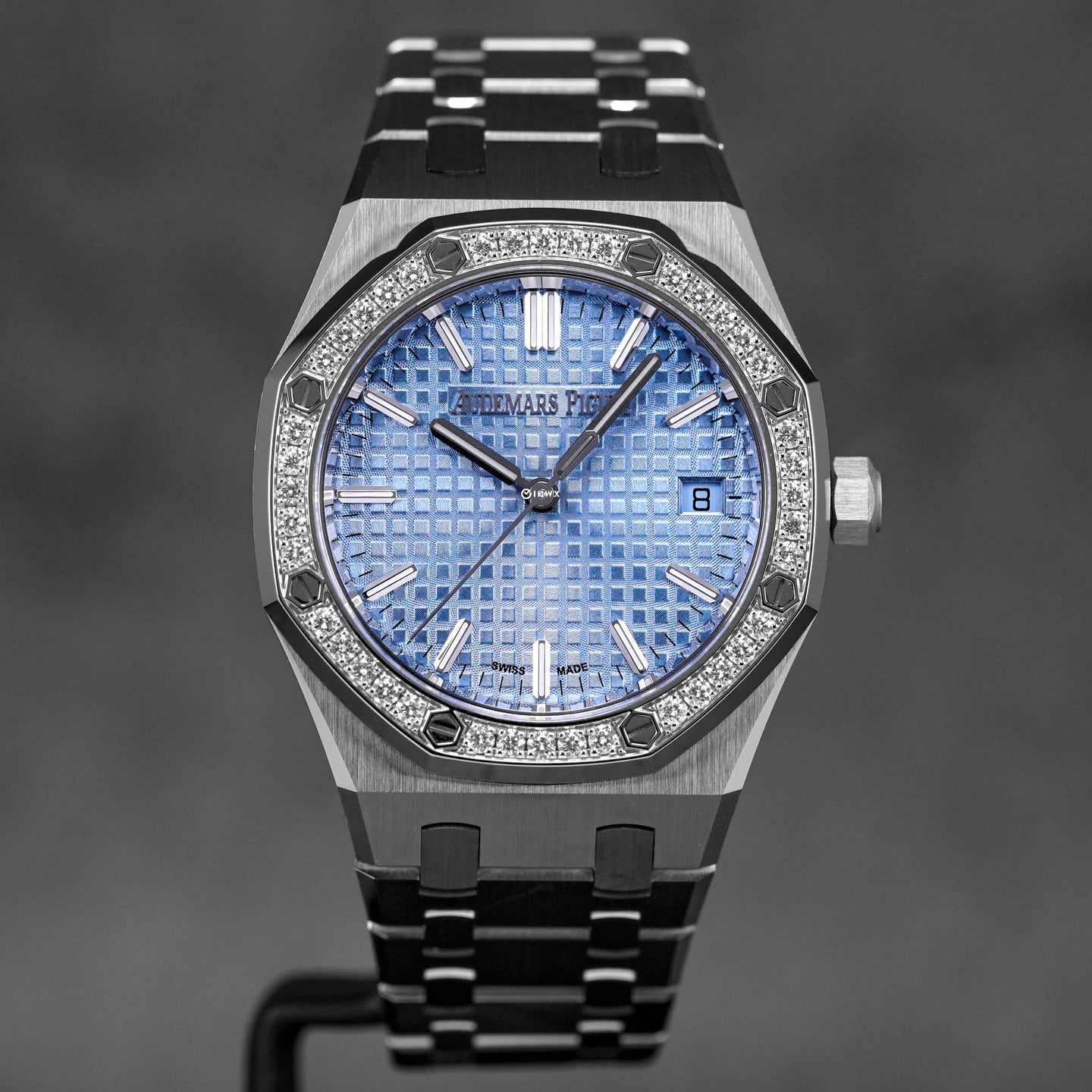 ROYAL OAK 34MM ICE BLUE DIAL DIAMOND BEZEL (2023)