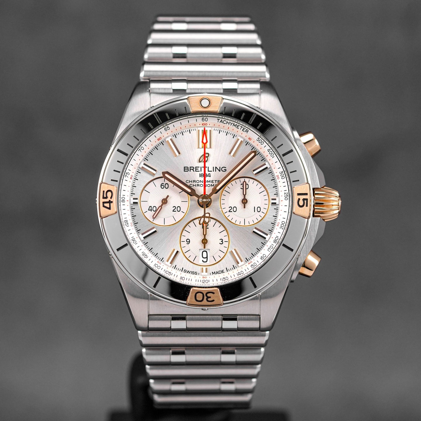 CHRONOMAT B01 42MM STEEL & ROSEGOLD SILVER DIAL (2022)