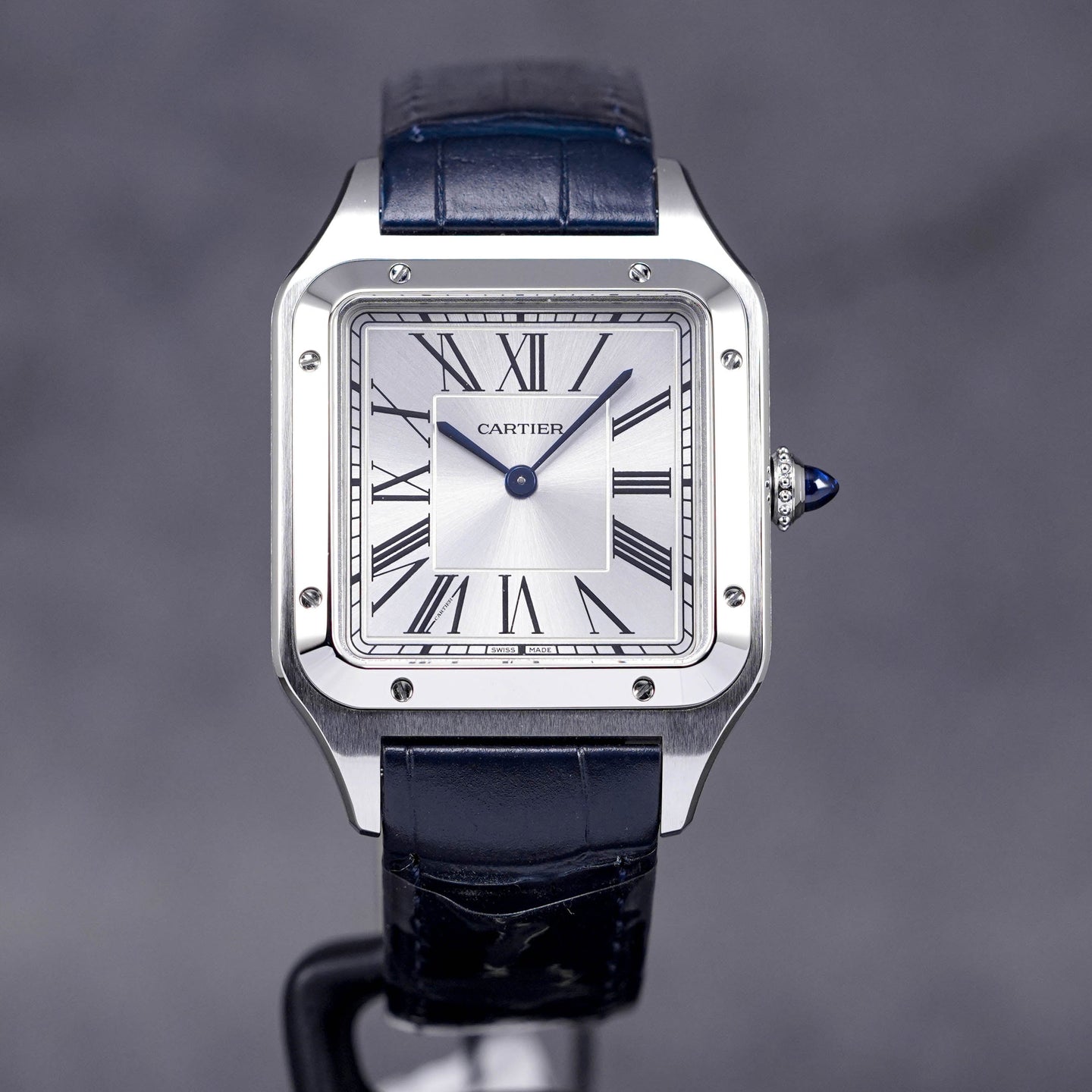 SANTOS DUMONT LARGE QUARTZ SILVER DIAL (2023)