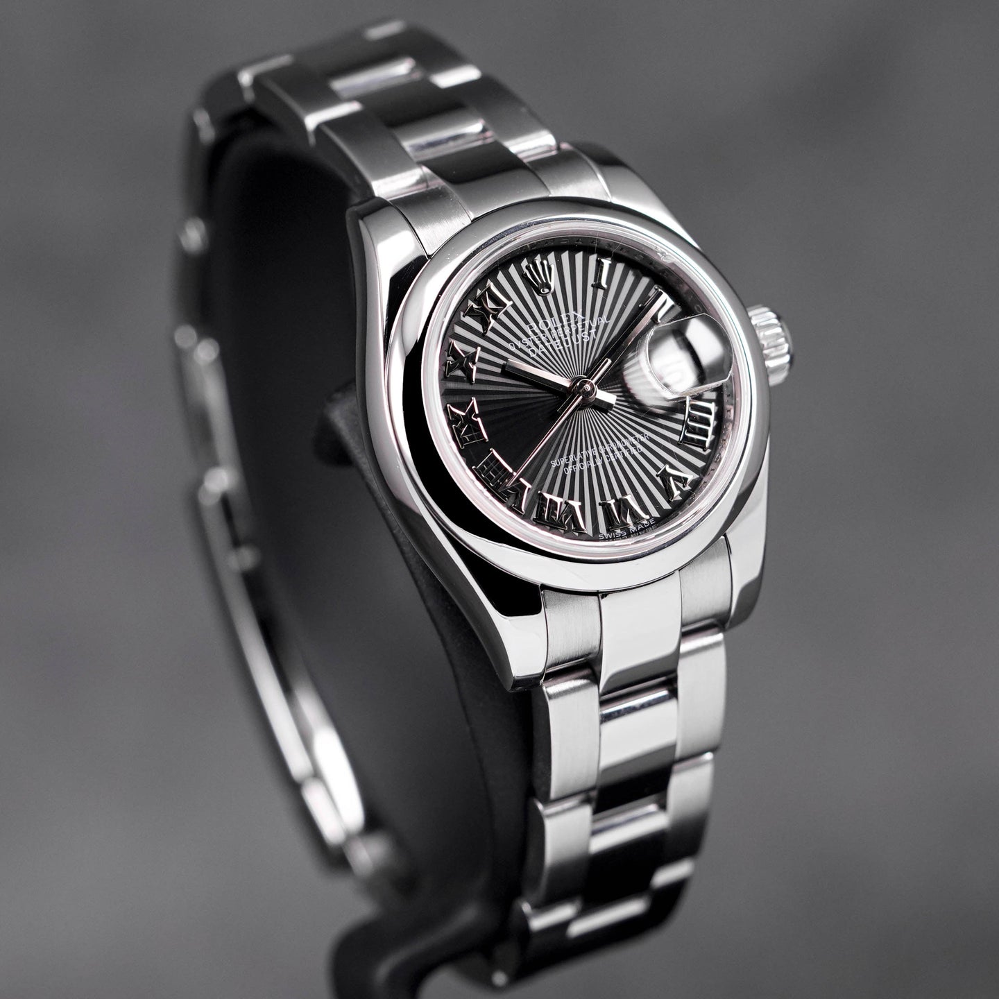 Rolex Datejust Black Roman