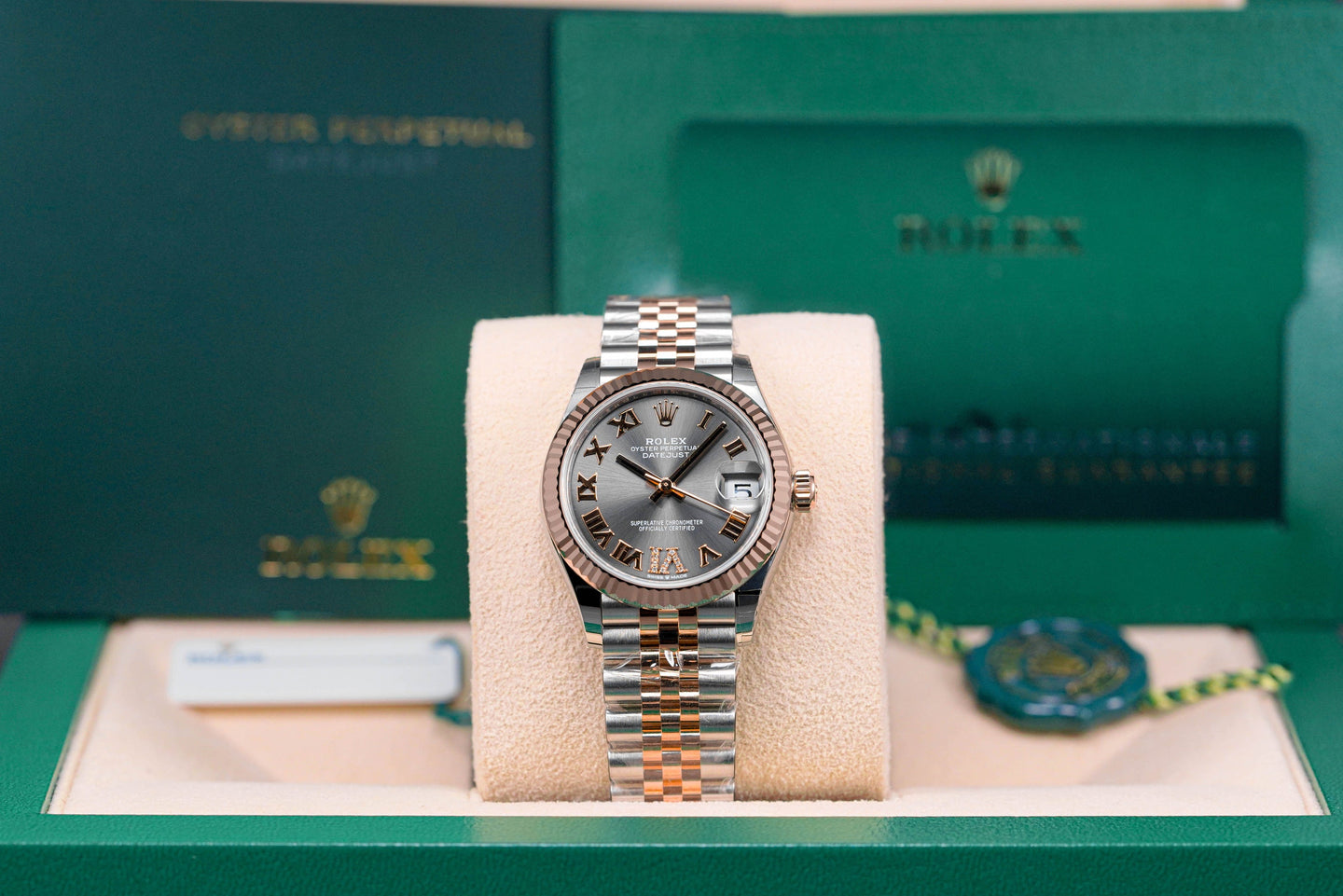 Rolex Datejust Rhodium Roman Diamond on 6