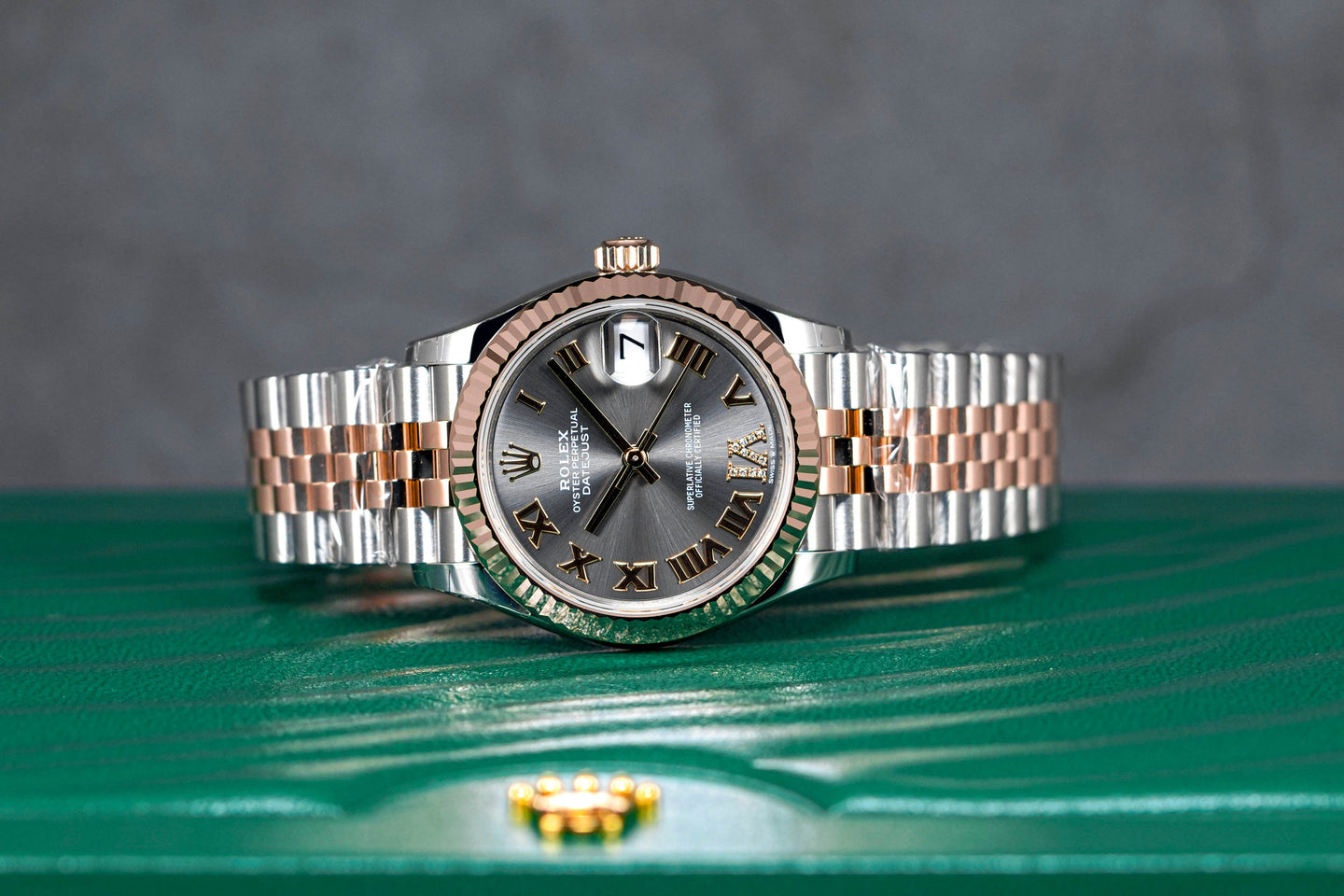 Rolex Datejust Rhodium Roman Diamond on 6