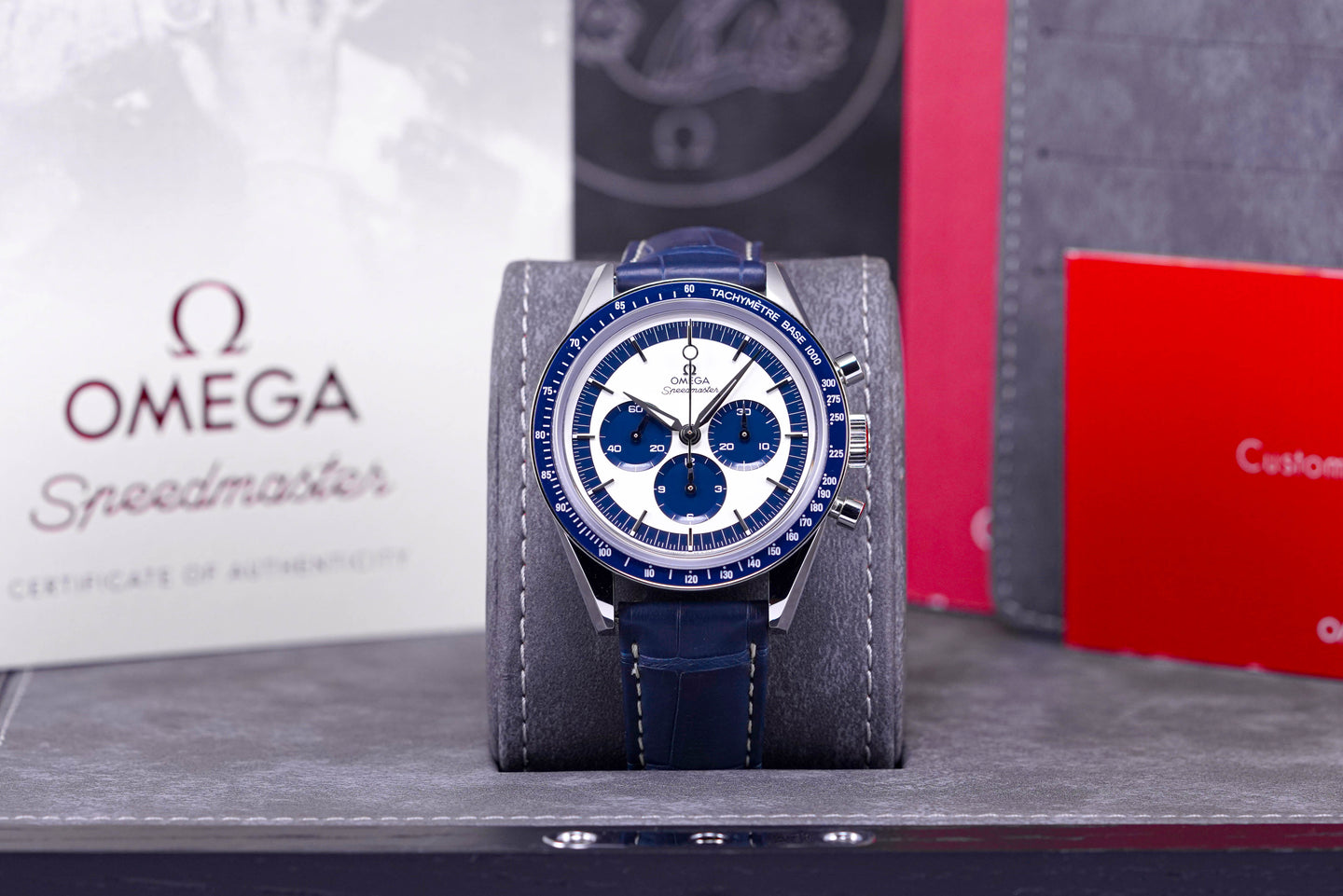 omega speedmaster ck blue