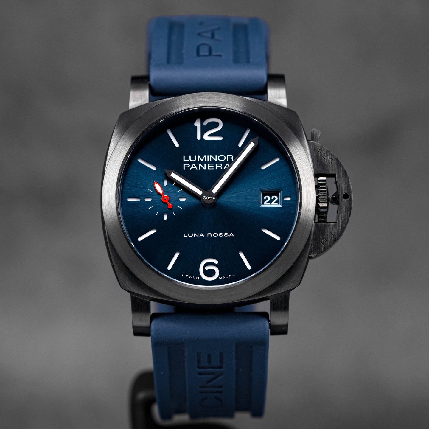 LUMINOR QUARANTA LUNA ROSSA STEEL DLC BLUE DIAL PAM 1408 (2023)