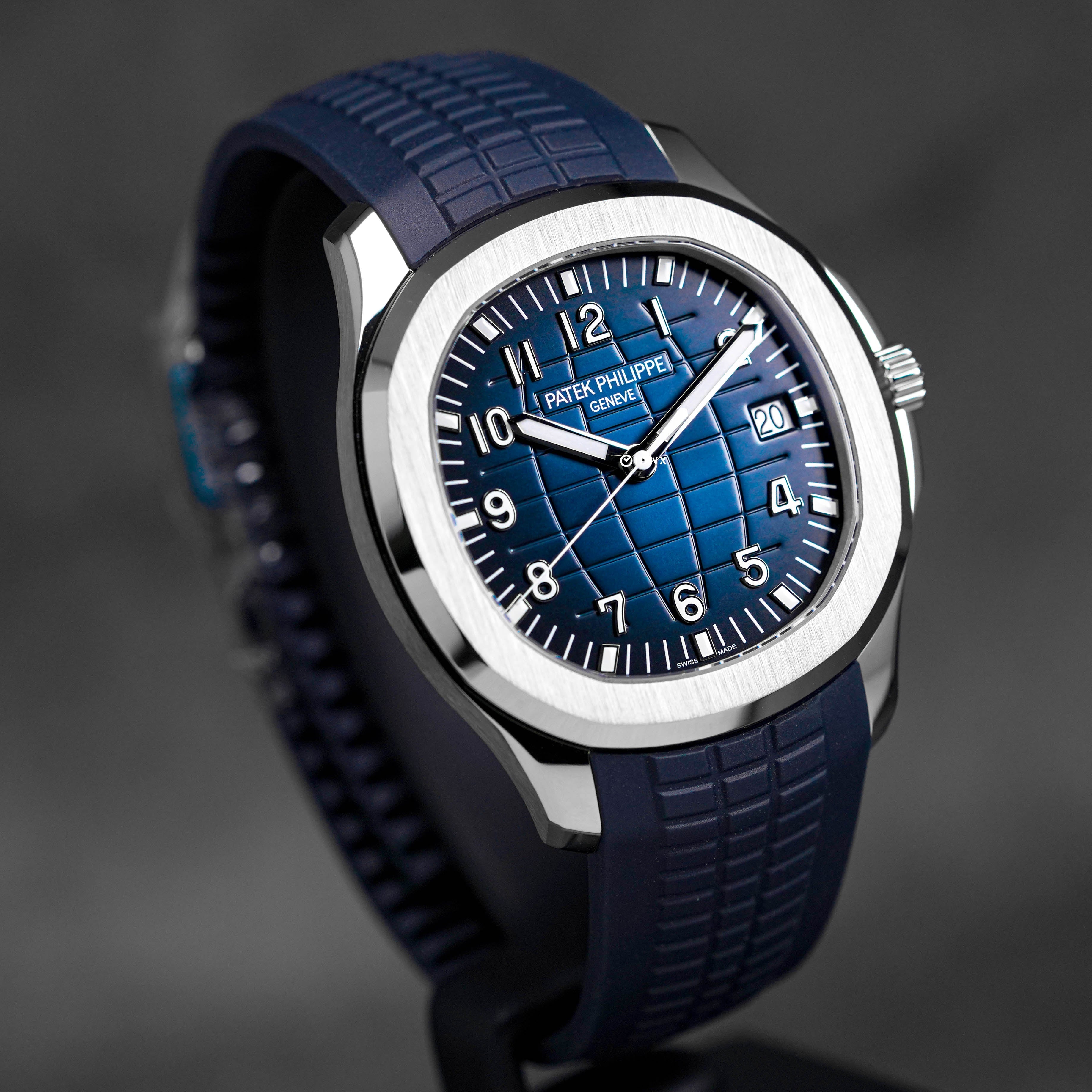 PATEK PHILIPPE AQUANAUT 5168G WHITEGOLD BLUE DIAL 2023 oneluxe idn