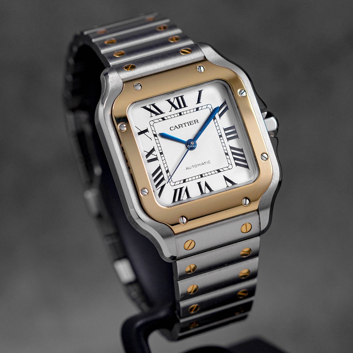 SANTOS TWOTONE YELLOWGOLD M WHITE DIAL (2022)