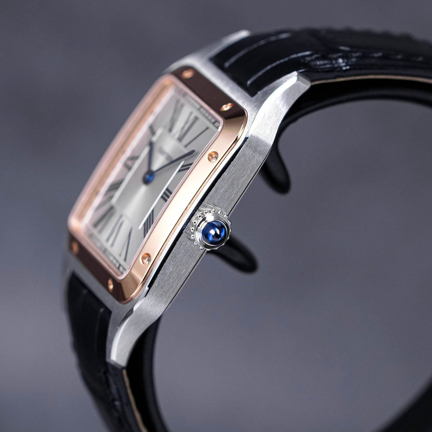 SANTOS DUMONT L TWOTONE ROSEGOLD SILVER DIAL (2023)