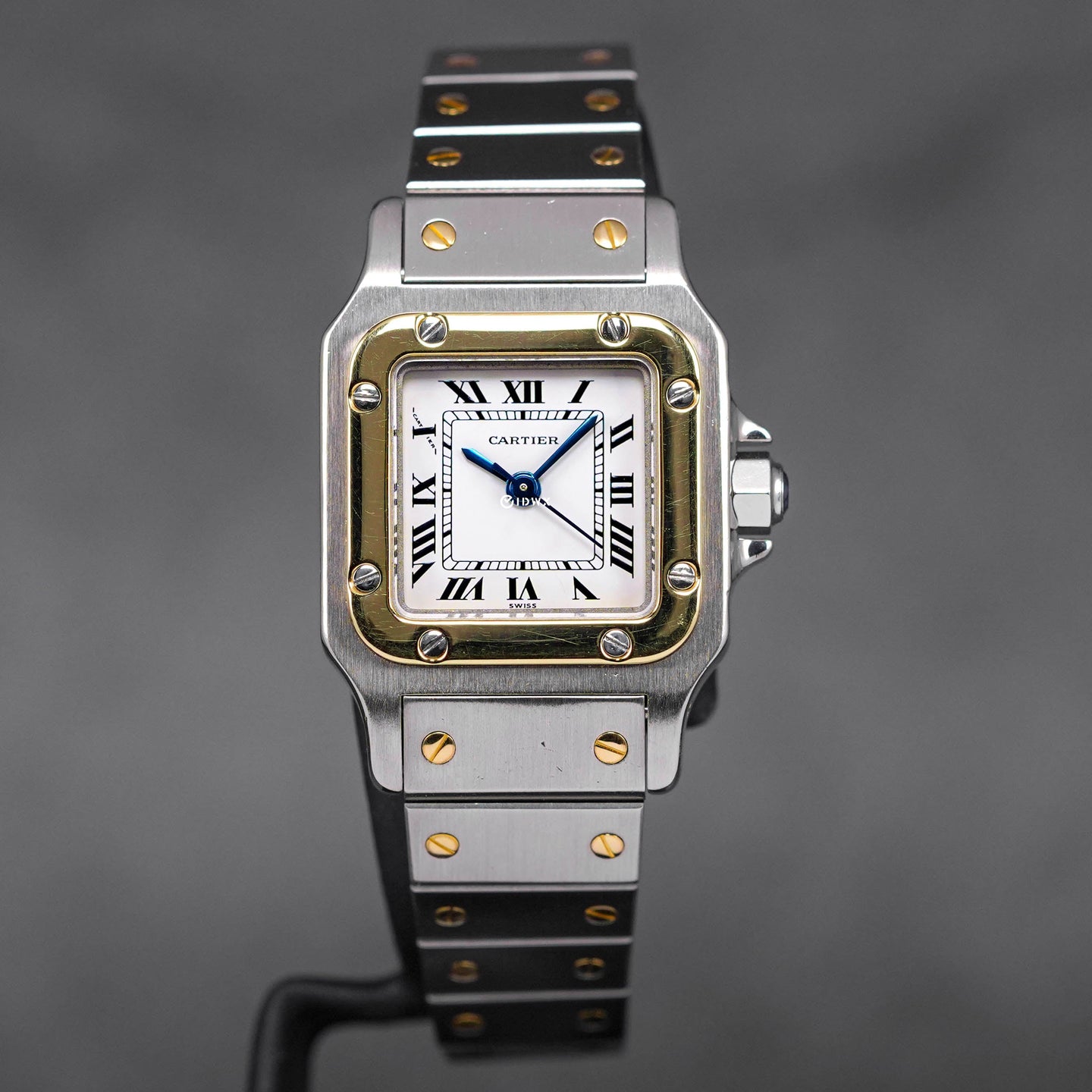 SANTOS GALBEE TWOTONE YELLOWGOLD WHITE DIAL (1995)