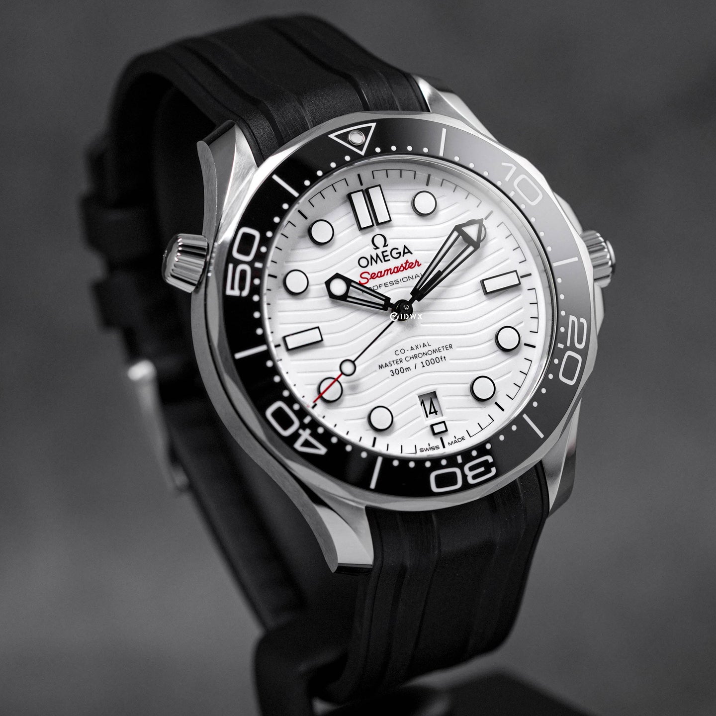 SEAMASTER DIVER 300 WHITE DIAL RUBBER STRAP (2023)