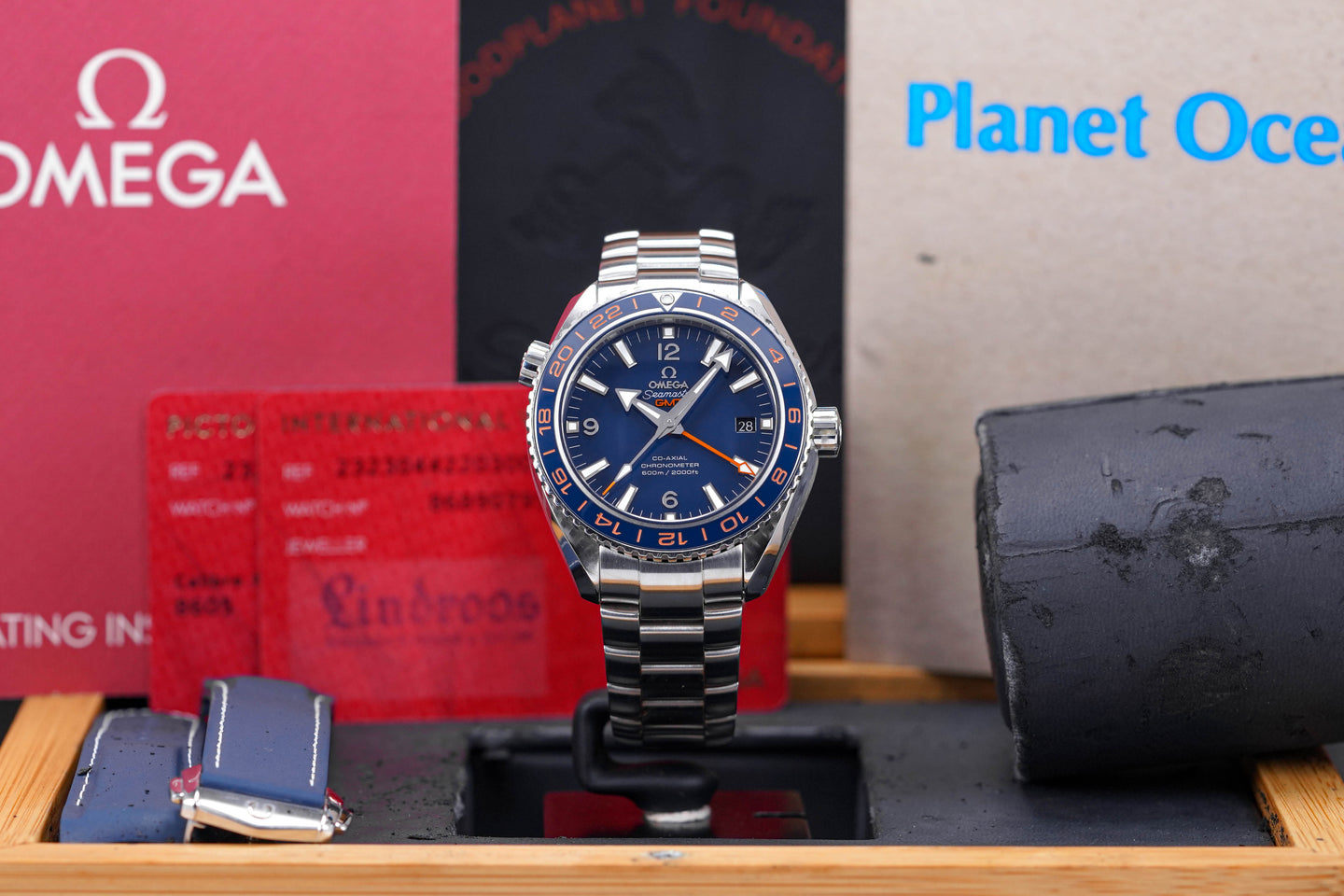 OMEGA SEAMASTER PLANET OCEAN GMT BLUE DIAL