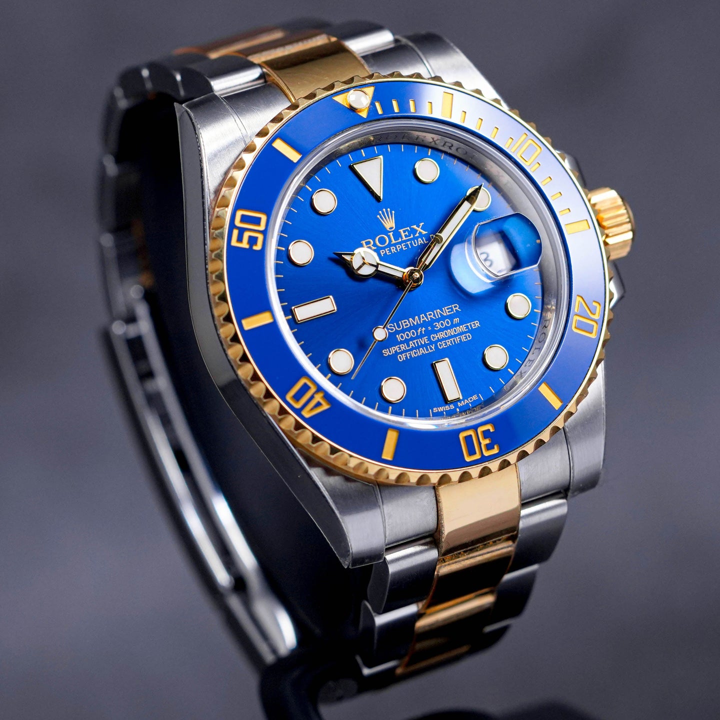 Rolex Submariner Date Yellowgold Blue