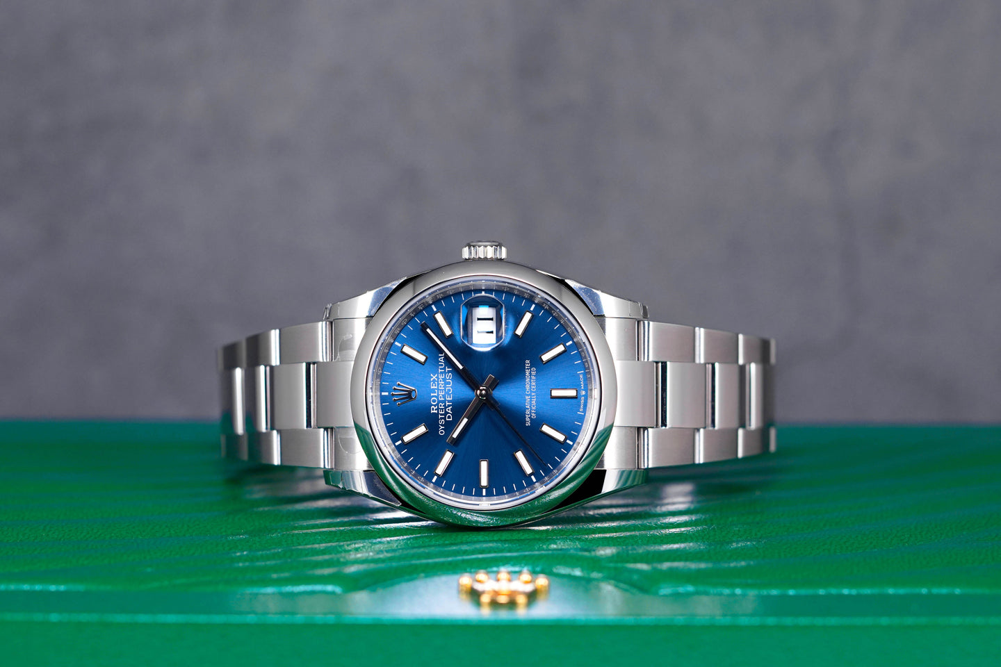 ROLEX DATEJUST 36MM DOMED BEZEL BLUE